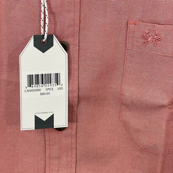 NWT Coast Men's Spice "The Bowman Shirt" Long Sleeve Button Down Size Large - Picture 5 of 5